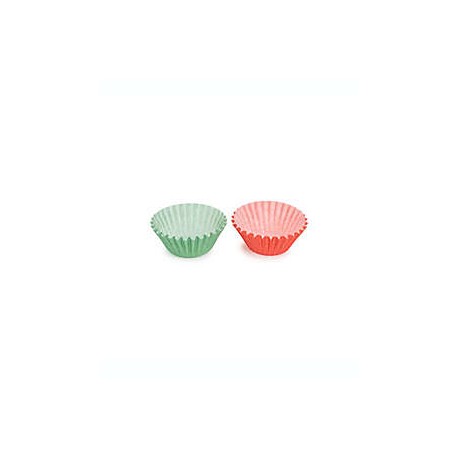 Capacillos para mini cupcakes de papel Core Kitchen™ navideños color verde/rojo, Set de 150 pzas.