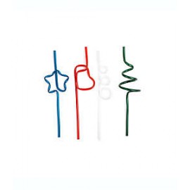 Popotes de polipropileno Core Kitchen™ con diseño navideño, Set de 12 pzas