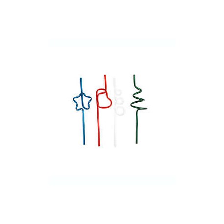 Popotes de polipropileno Core Kitchen™ con diseño navideño, Set de 12 pzas