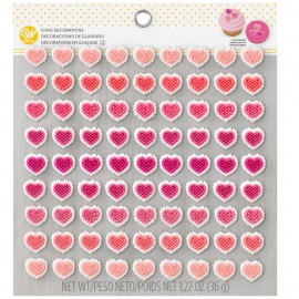 Decoraciones de glaseado de azúcar Wilton® en forma de corazón, 81 piezas