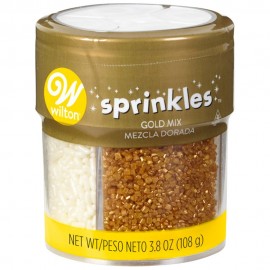 Confite de azúcar Wilton® color dorado/blanco de 107.72 g