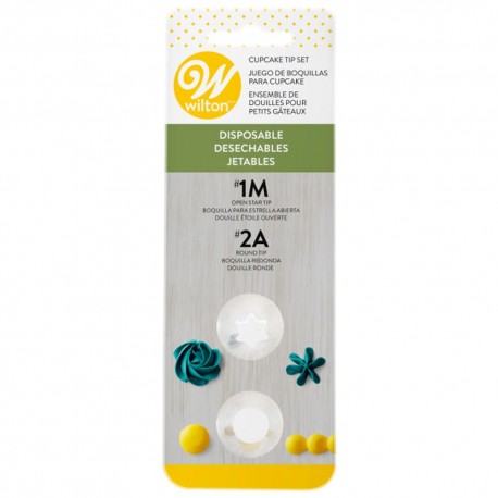 Set de boquillas para manga pastelera de plástico Wilton® desechables, 2 piezas