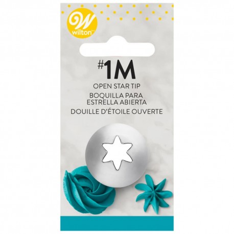 Boquilla de estrella abierta de acero inoxidable Wilton® 1M