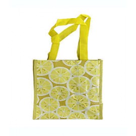 Bolsa chica reutilizable H for Happy™ con diseño de limones multicolor