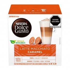Cápsulas de café Latte Macchiato Caramel Nescafé® Dolce Gusto®, 16 piezas