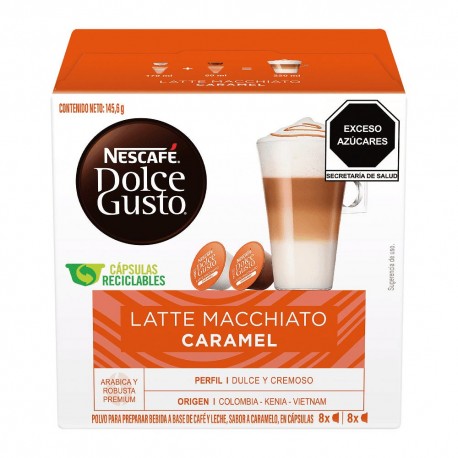 Cápsulas de café Latte Macchiato Caramel Nescafé® Dolce Gusto®, 16 piezas