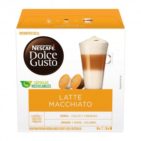 Cápsulas de café Latte Macchiato Nescafé® Dolce Gusto®, 16 piezas