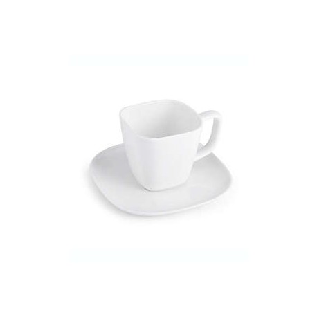 Taza cuadrada Our Table™ Sawyer con plato color blanco