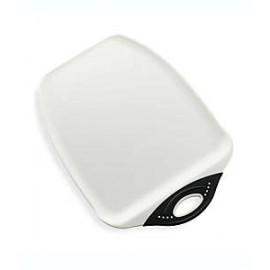 Tabla grande para picar Dexas® Chop and Scoop™, blanco/negro