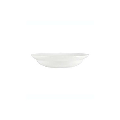 Plato hondo Our Table™ Sawyer Rim color blanco
