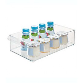 Contenedor apilable para refrigerador Squared Away™ transparente