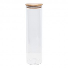 Frasco de vidrio con tapa de bambú The Cabinet™ de 2.1 L