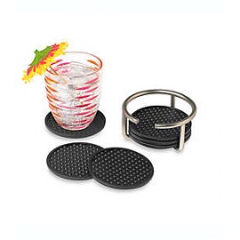 Portavasos de níquel Spectrum™ Euro™ con base de metal, Set de 6