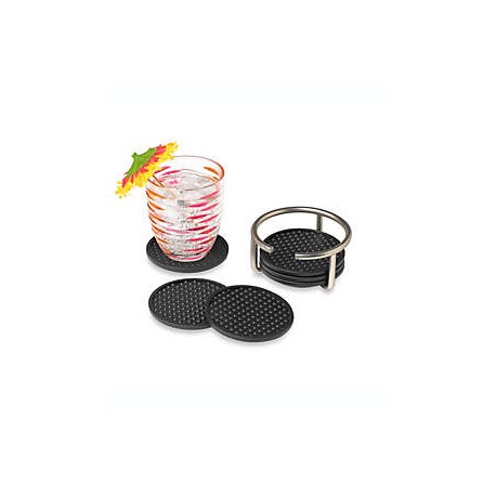 Portavasos de níquel Spectrum™ Euro™ con base de metal, Set de 6