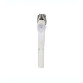 Cepillo para platos con mango dispensador Simply Essential™ color blanco