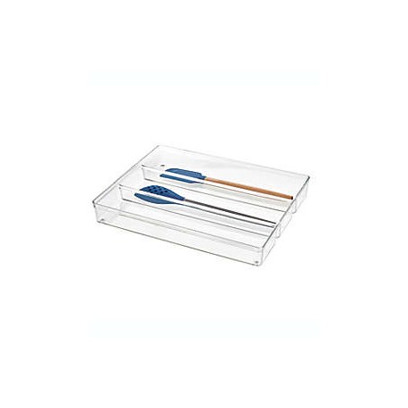 Organizador para utensilios Squared Away™ con 3 compartimentos transparente