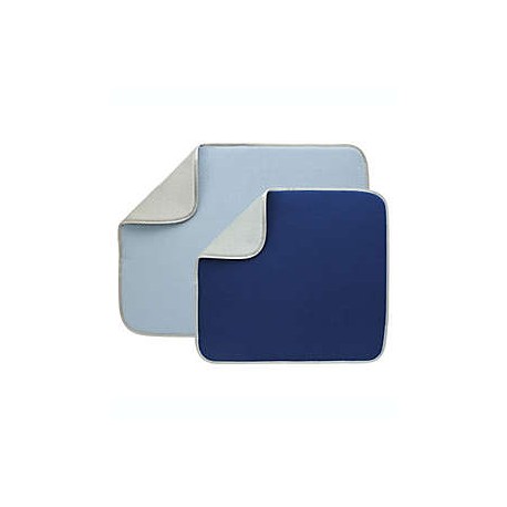 Tapetes escurridores de microfibra Simply Essential™ Geometric color azul/azul marino