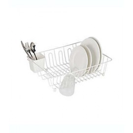 Escurridor de hierro grande Simply Essential™ color blanco
