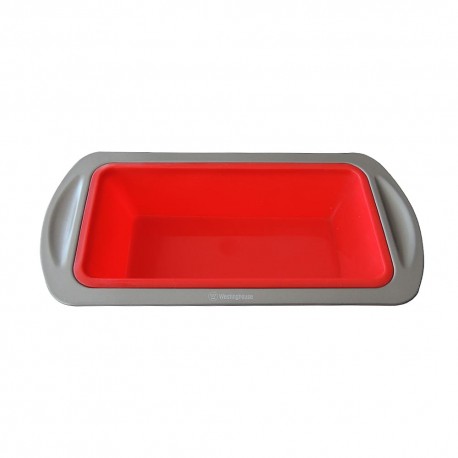Molde para hornear de silicón Westinghouse® con marco de aluminio color rojo