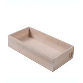 Organizador para cajones de bambú Squared Away™ de 15.24 x 30.48 cm color blanco