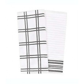 Toallas de cocina Our Table™ a cuadros color gris