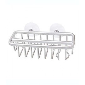 Portaesponjas de aluminio Squared Away™ con ventosas de succión