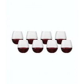 Copas sin tallo para vino tinto o blanco de cristal Simply Essential™, 8 piezas
