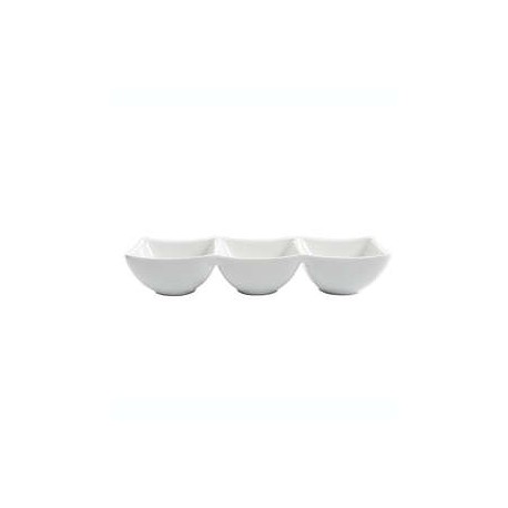 Botanero triple de porcelana Our Table™ Simply White