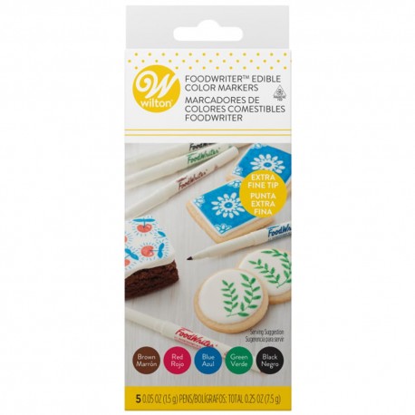 Set de marcadores comestibles Wilton®, 5 piezas