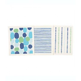 Trapos de cocina de algodón Simply Essential™ con diseño múltiple color azul/verde, 3 piezas