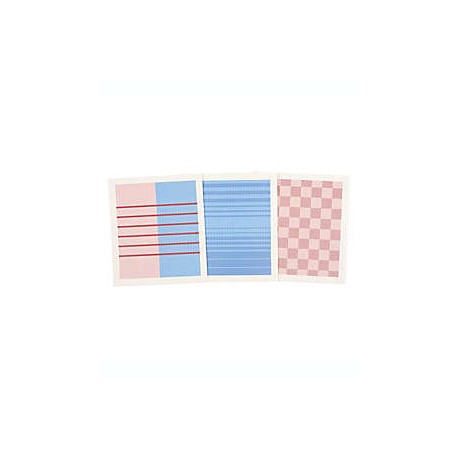 Trapos de cocina de algodón Simply Essential™ con diseño geométrico color azul/rosa, 3 piezas