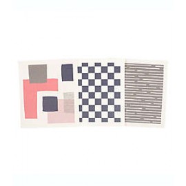 Trapos de cocina de algodón Simply Essential™ color salmón/gris, 3 piezas