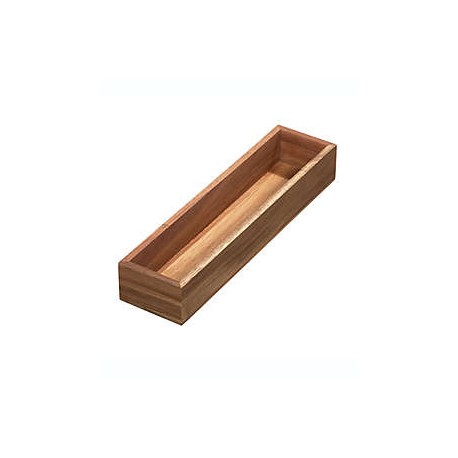 Organizador de cajón de madera de acacia Squared Away™ de 7.62 x 30.48 cm