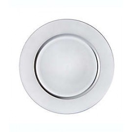 Plato base Simply Essential™ color plateado, 6 piezas