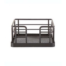 Base cuadrada para portavasos de acero inoxidable SALT™, de 10.79 cm color negro
