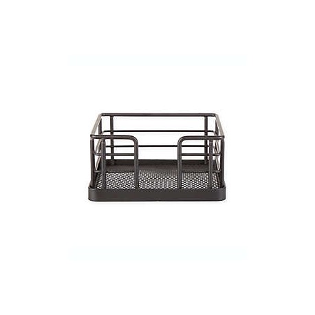 Base cuadrada para portavasos de acero inoxidable SALT™, de 10.79 cm color negro