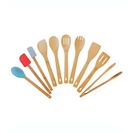 Utensilios de cocina de bambú Simply Essential, Set de 10 piezas
