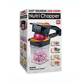 Rebanador y cortador de plástico Nutri Chopper color negro