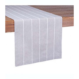 Camino de mesa Our Table™ de 1.82 m a rayas color gris