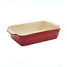 Refractario de cerámica Our Table™ rectangular de 3.78 L color rojo