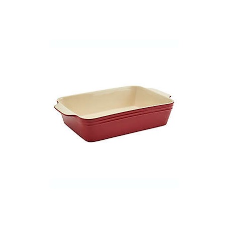 Refractario de cerámica Our Table™ rectangular de 3.78 L color rojo