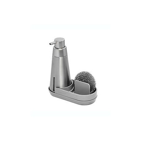 Set de dispensador de jabón de acero inoxidable Squared Away™, 3 piezas