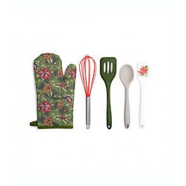 Utensilios de cocina Core Kitchen™ con diseño navideño color verde, Set de 5 piezas