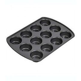Molde para 12 cupcakes de acero laminado en frío Wilton® Perfect Results en gris