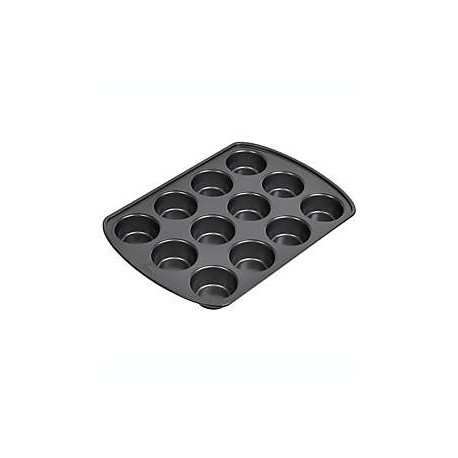 Molde para 12 cupcakes de acero laminado en frío Wilton® Perfect Results en gris
