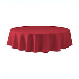 Mantel redondo Simply Essential™ Essentials de 1.77 m color rojo