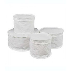 Set de protectores para vajilla Simply Essential™ acolchados color blanco, 4 piezas