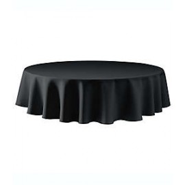 Mantel redondo Simply Essential™ Essentials de 1.77 m color negro