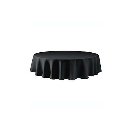 Mantel redondo Simply Essential™ Essentials de 1.77 m color negro
