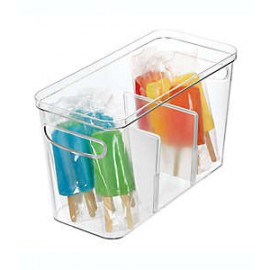Contenedor para refrigerador Squared Away™ con 2 divisiones transparente